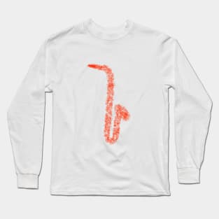 Saxophone Full of Hearts Long Sleeve T-Shirt